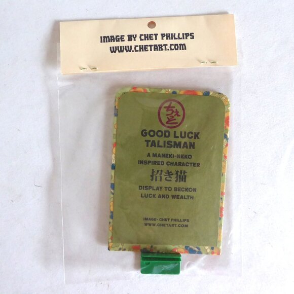 NEW DAY OF THE DEAD MANEKI-NEKO LUCKY BECKONING CAT DESK TALISMAN SIGN - Picture 2 of 4